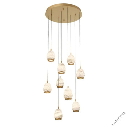 Lucidate Alabaster Round LED Chandelier