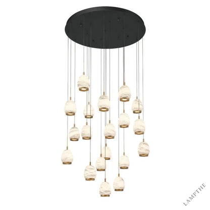Lucidate Alabaster Round LED Chandelier