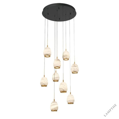 Lucidate Alabaster Round LED Chandelier