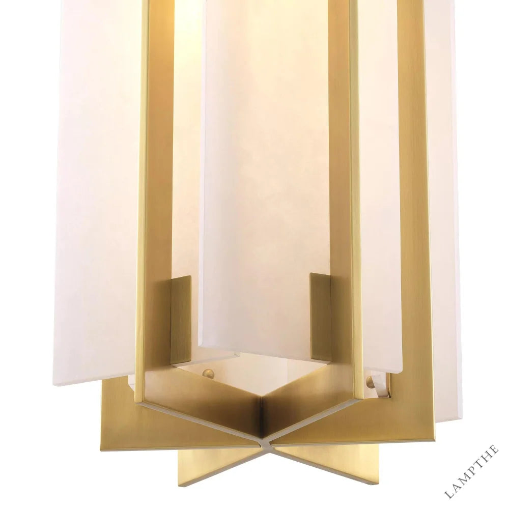 Lugano Modern Brass Chandelier - (Antique Brass Finish | Alabaster)