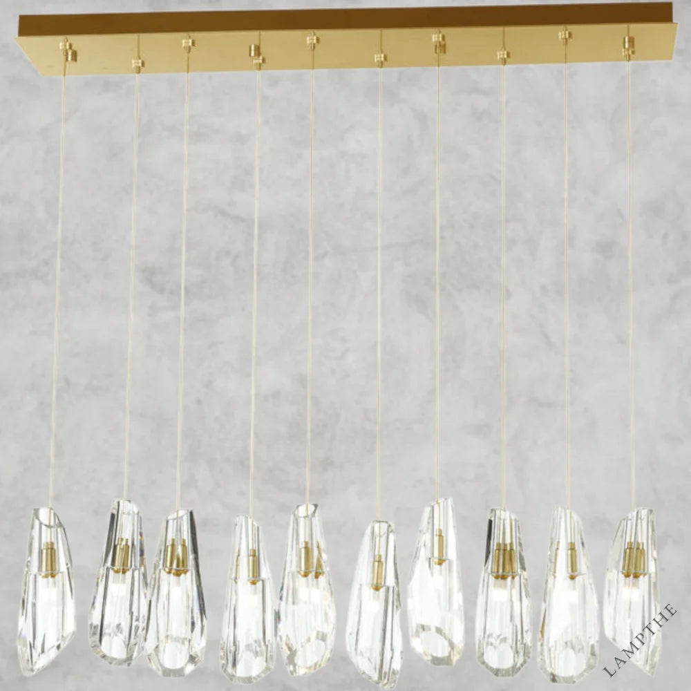 Brass Luma 10 - Light Crystal Pendant