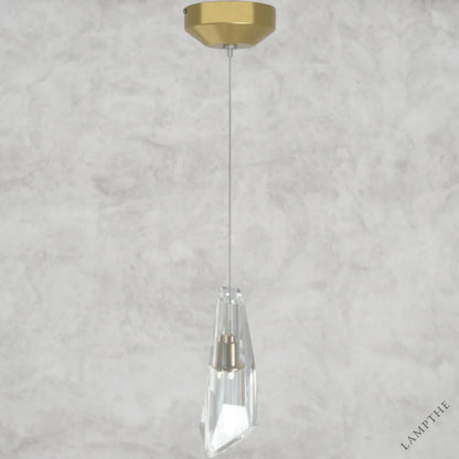 1 Light / Brass Luma Round Chandelier