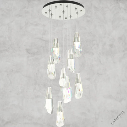 9 Light / Niclel Luma Round Chandelier