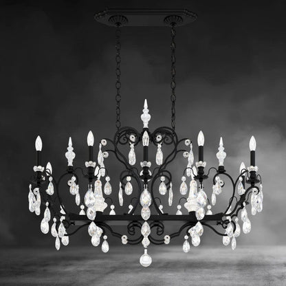 Heirloom Bronze / Clear Heritage Crystal Lustre en cristal Renaissance 46"