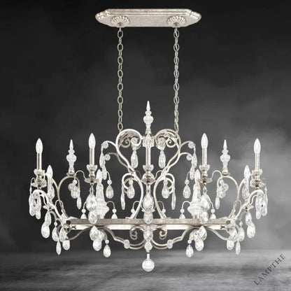 Antique Silver / Clear Heritage Crystal Lustre en cristal Renaissance 46"