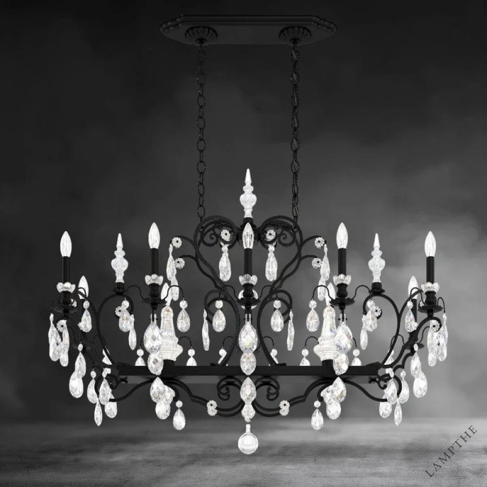 Heirloom Bronze / Clear Heritage Crystal Lustre en cristal Renaissance 46"