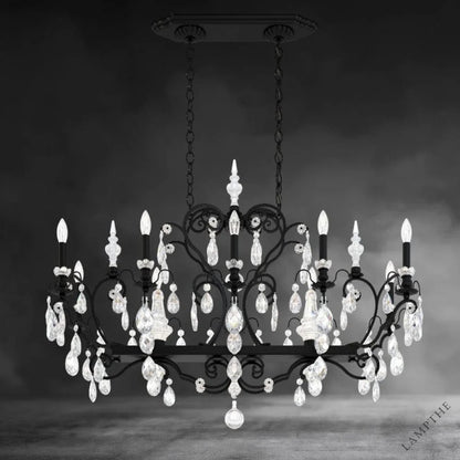 Heirloom Bronze / Clear Heritage Crystal Lustre en cristal Renaissance 46"