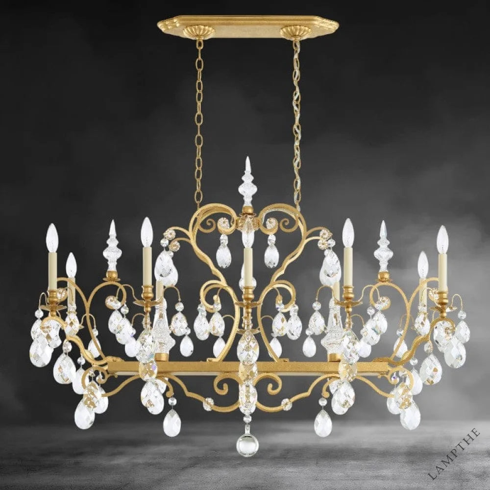 Heirloom Gold / Clear Heritage Crystal Lustre en cristal Renaissance 46"
