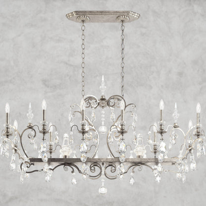 Antique Silver / Clear Heritage Crystal Lustre en cristal Renaissance 56"