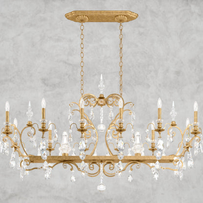 Heirloom Gold / Clear Heritage Crystal Lustre en cristal Renaissance 56"