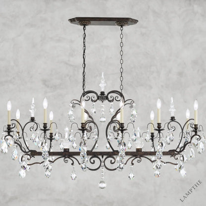 Heirloom Bronze / Clear Heritage Crystal Lustre en cristal Renaissance 56"