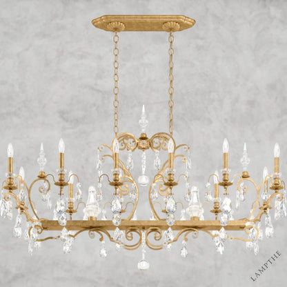 Heirloom Gold / Clear Heritage Crystal Lustre en cristal Renaissance 56"