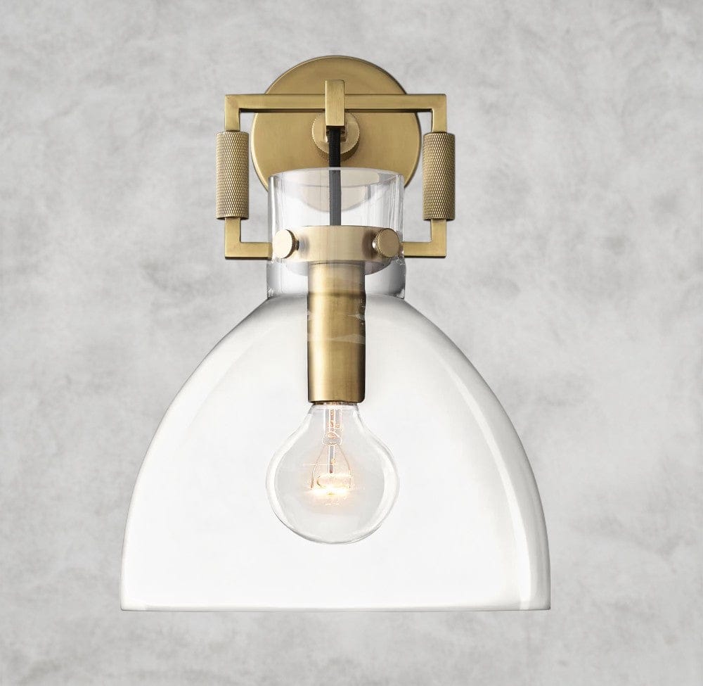 MACHINIST GLASS CLOCHE SCONCE 8", 10"