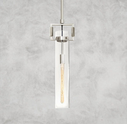 12" / Nickle Machinist Glass Cylinder Pendant 12", 22"