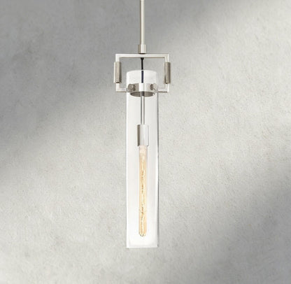 12" / Nickle Machinist Glass Cylinder Pendant 12", 22"