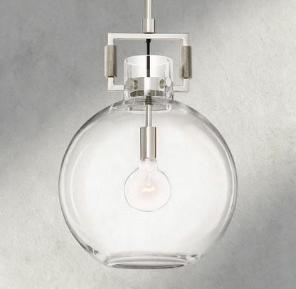 10" / Nickle MACHINIST GLASS GLOBE PENDANT 10", 14", 18"