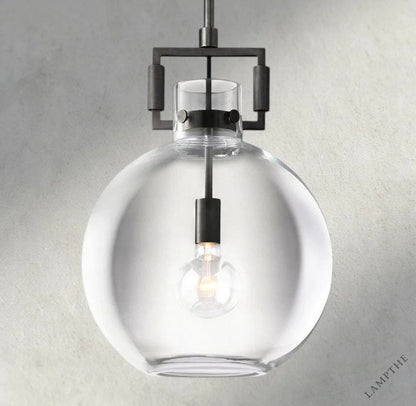 10" / Bronze MACHINIST GLASS GLOBE PENDANT 10", 14", 18"