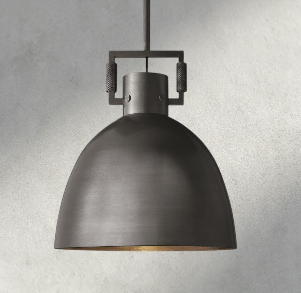 10" / Bronze MACHINIST METAL CLOCHE PENDANT 10", 14", 18"