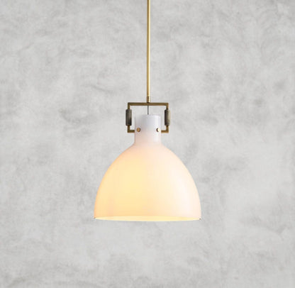 MACHINIST MILK GLASS CLOCHE PENDANT 10", 14", 18"