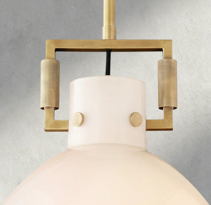 MACHINIST MILK GLASS CLOCHE PENDANT 10", 14", 18"