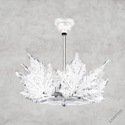Maple Leaf Crystal Single Layer Chandelier