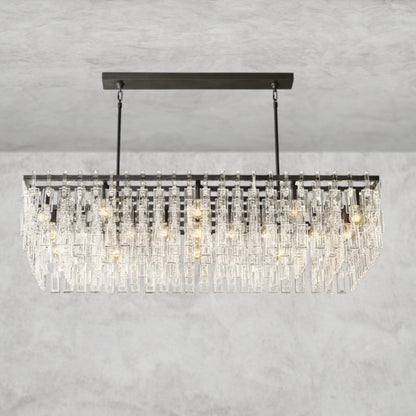 Bronze Marignan Rectangular Chandelier 60"