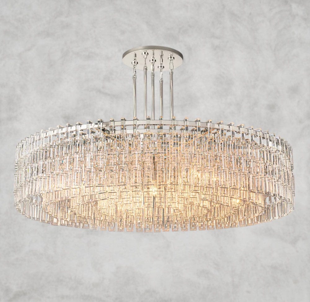 60" / Nickle Marignan Round Chandelier 36", 48", 60"