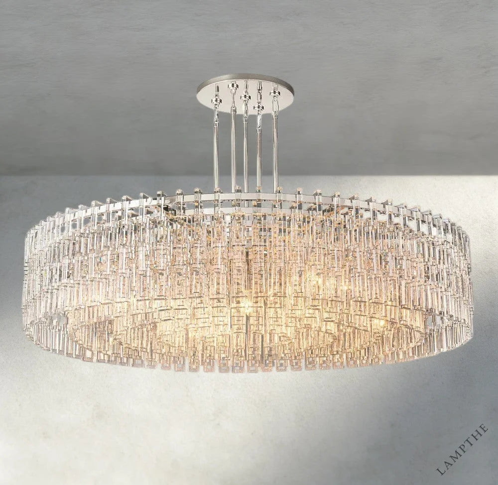 60" / Nickle Marignan Round Chandelier 36", 48", 60"