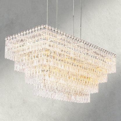 Marignan Tiered Rectangular Chandelier 60", 72"