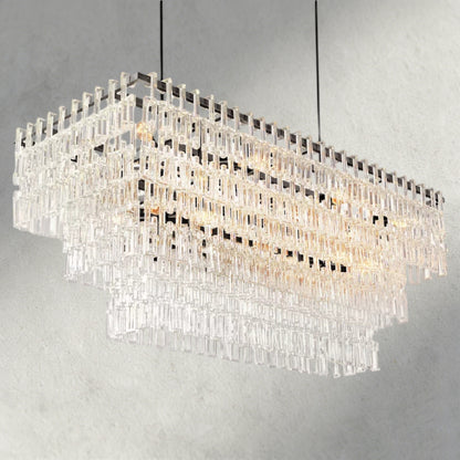 Marignan Tiered Rectangular Chandelier 60", 72"