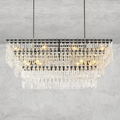 60" / Bronze Marignan Tiered Rectangular Chandelier 60", 72"