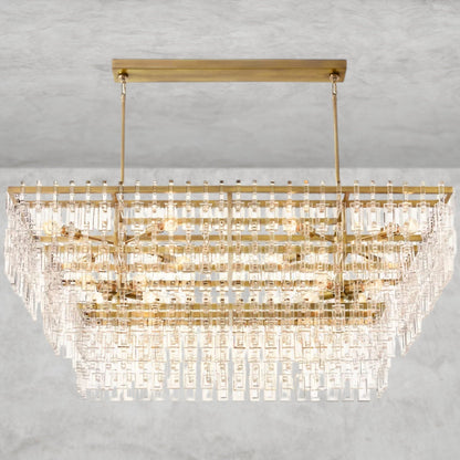 Marignan Tiered Rectangular Chandelier 60", 72"