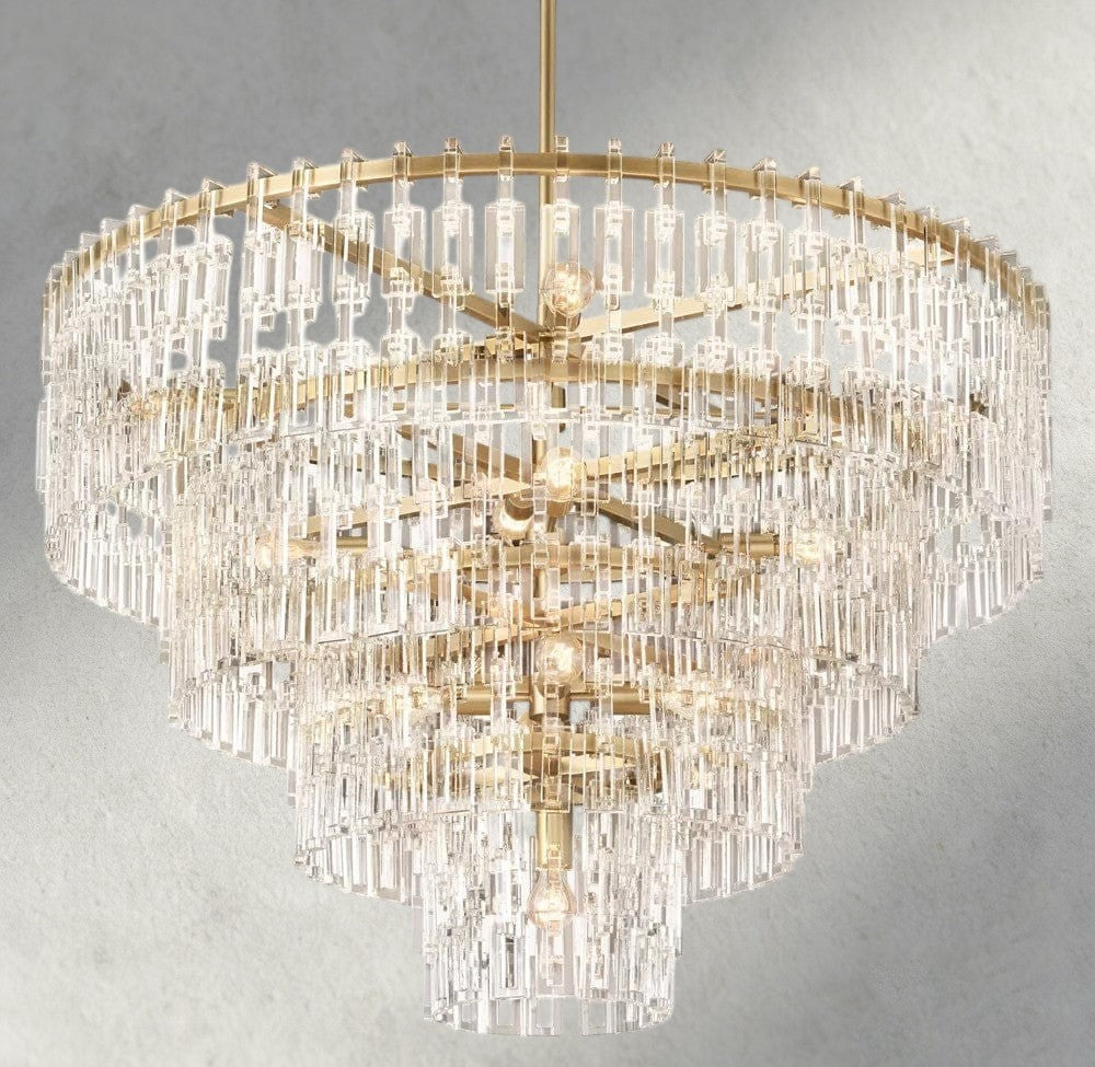 48" / Brass Marignan Tiered Round Chandelier 36", 48", 60"