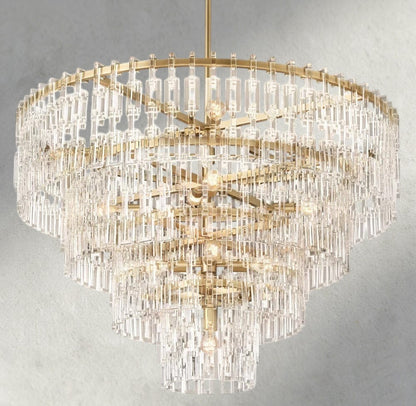 48" / Brass Marignan Tiered Round Chandelier 36", 48", 60"
