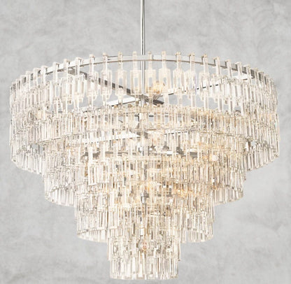 48" / Nickle Marignan Tiered Round Chandelier 36", 48", 60"
