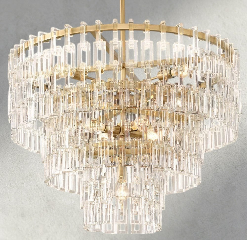 36" / Brass Marignan Tiered Round Chandelier 36", 48", 60"