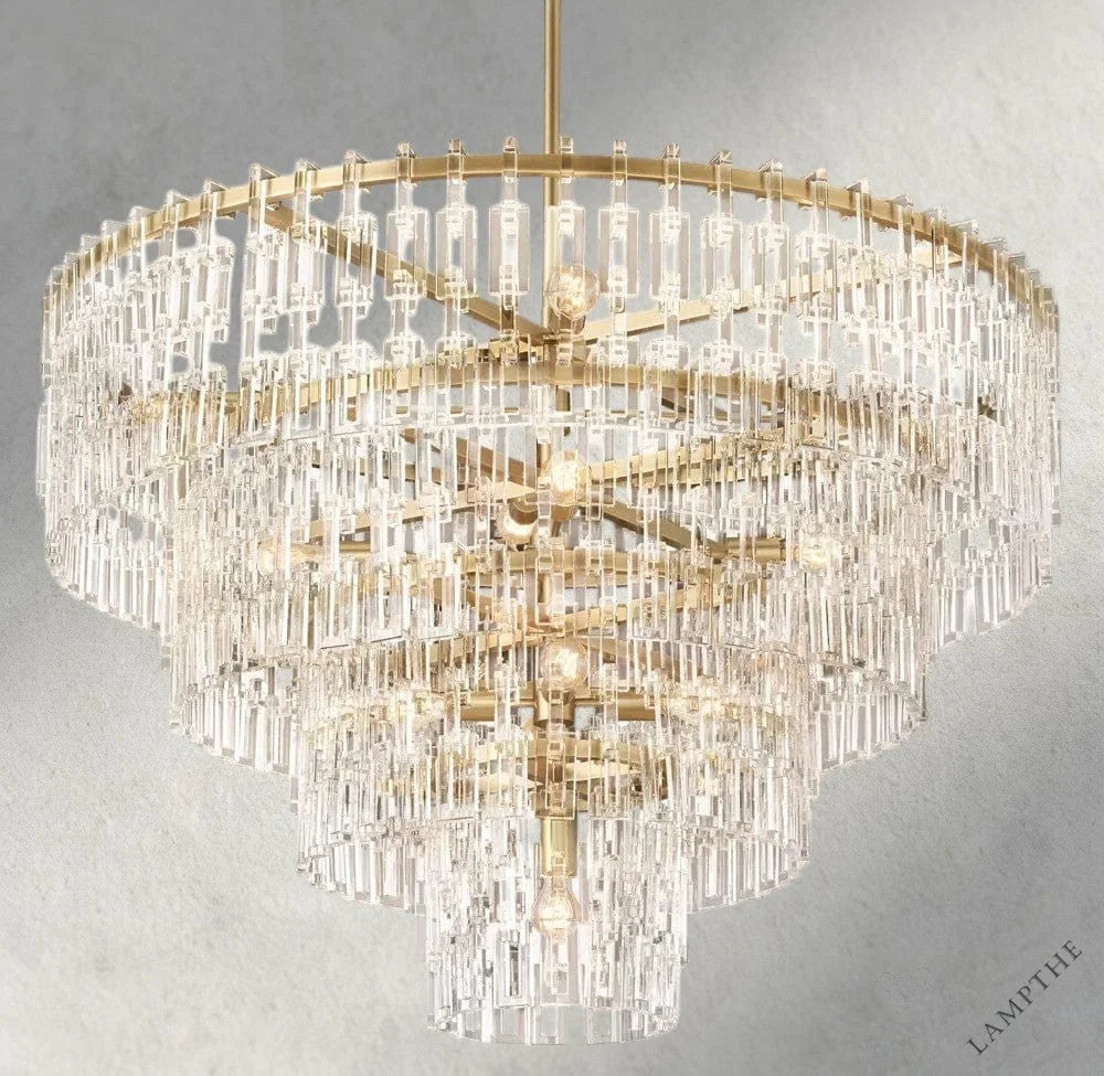 48" / Brass Marignan Tiered Round Chandelier 36", 48", 60"