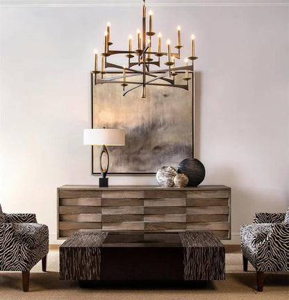 Mid-Century Sixteen-Light Chandelier