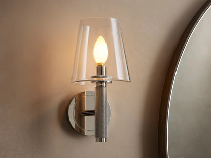 Nickle / Clear Monroe Sconce