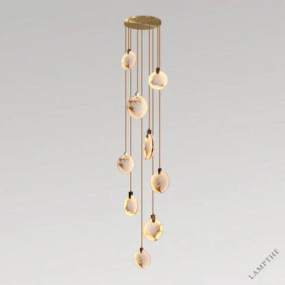 Moonshade Natural Marble Pendant Light Fixture