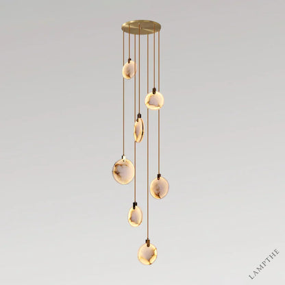 Moonshade Natural Marble Pendant Light Fixture