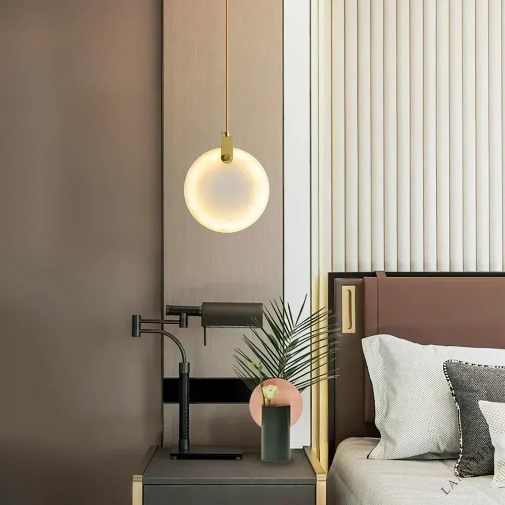 Moonshade Natural Marble Pendant Light Fixture