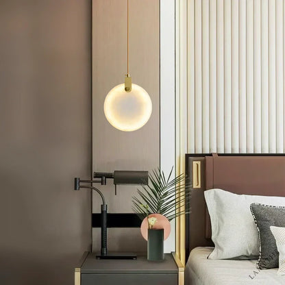 Moonshade Natural Marble Pendant Light Fixture