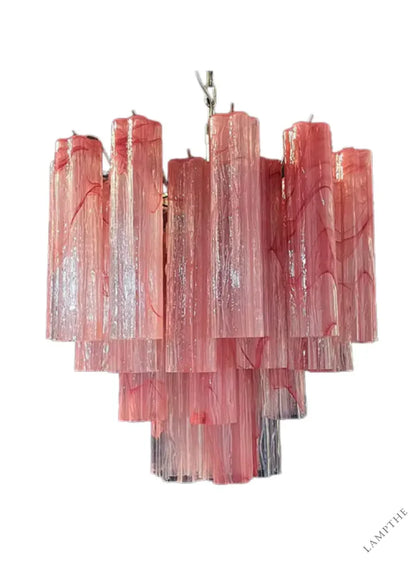 Murano Chandelier – 36 tubes – Alabaster Pink