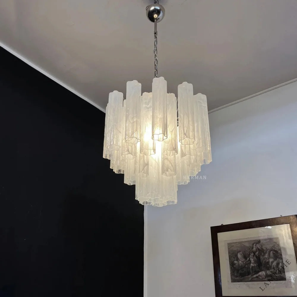 Murano Chandelier – 36 tubes – Alabaster white