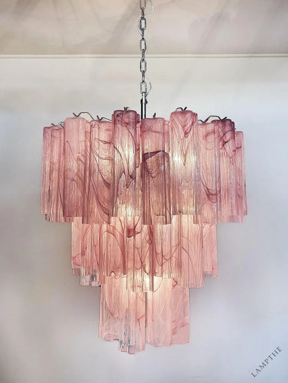 Murano Chandelier – 48 tubes – Alabaster Pink