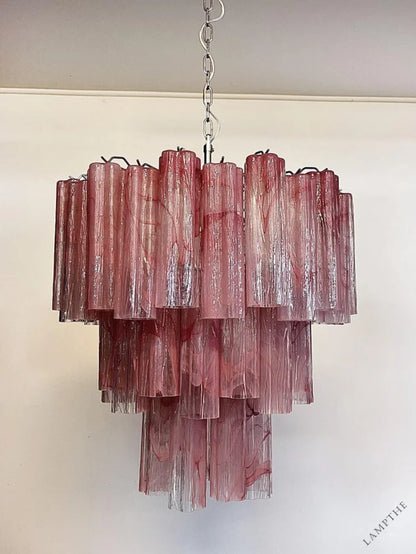 Murano Chandelier – 48 tubes – Alabaster Pink