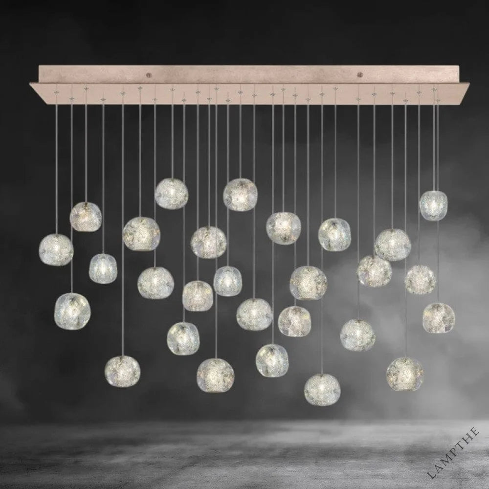 28 - Light / Brass Natural Inspirations 15 - Light Long Chandelier