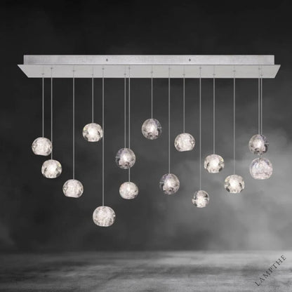 15 - Light / Nickel Natural Inspirations 15 - Light Long Chandelier