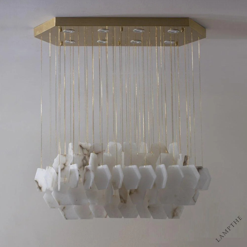 Natural Marble Alabaster Modern Chandelier
